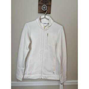 NWT Calvin Klein Womens Size Small Sweater Jacket White Pockets Full Zip